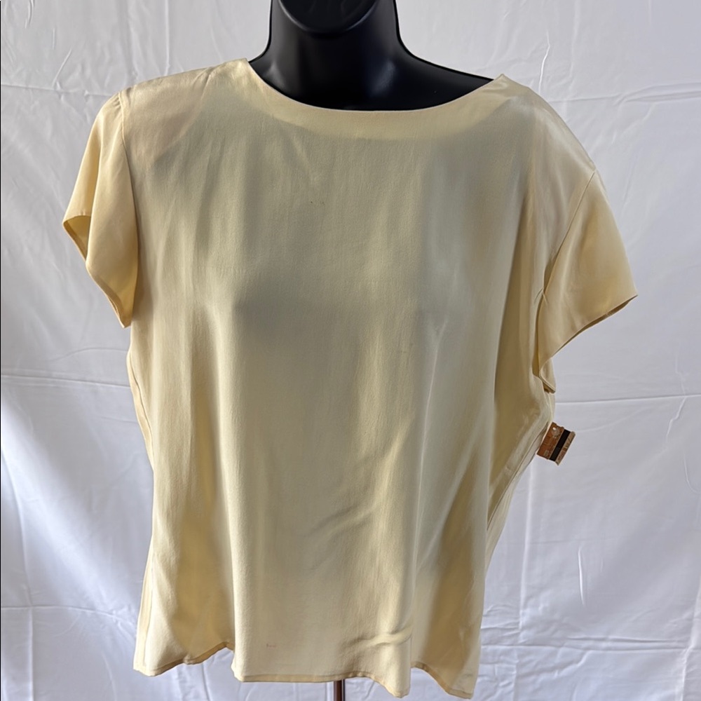 Cream Boxy Cap Sleeve Blouse